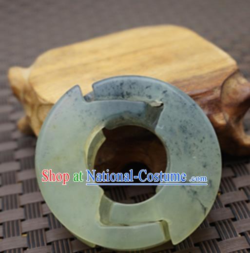 Chinese Handmade Jade Ring Carving Pendant Jewelry Accessories Ancient Traditional Jade Craft Decoration