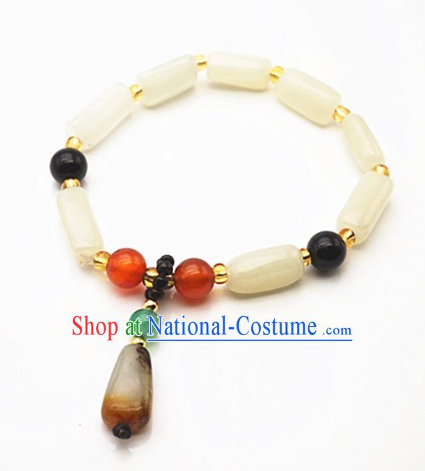 Chinese Handmade Ancient Jade Bracelet Traditional Jade Bangle Jewelry Accessories for Women for Men