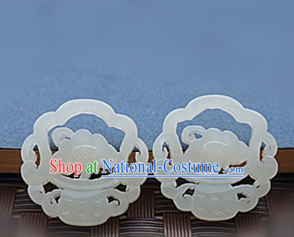 Chinese Handmade Jade Carving Pendant Jewelry Accessories Ancient Traditional Jade Craft Decoration