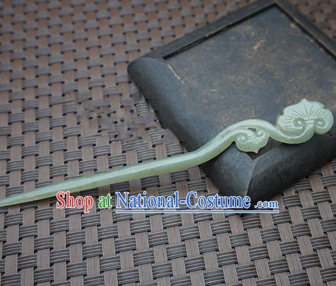 Chinese Handmade Jade Hairpins Ancient Jade Carving Hair Clip Hair Accessories for Women for Men