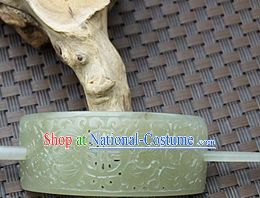 Chinese Handmade Jade Carving Hairdo Crown Ancient Jade Hairpins Hair Accessories for Women for Men