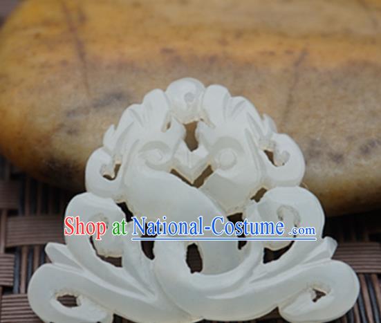 Chinese Ancient Jewelry Accessories Carving Jade Pendant Traditional Handmade Jade Craft Decoration