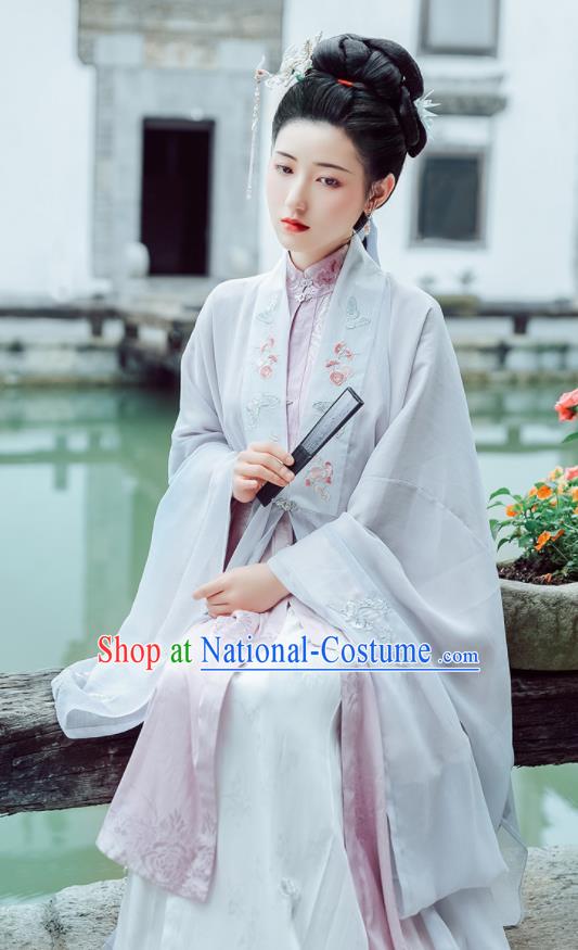 Chinese Ancient Drama Dream of the Red Chamber Hanfu Dress Traditional Ming Dynasty Dowager Li Wan Historical Costume for Women