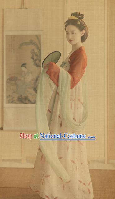 Chinese Ancient Drama Tang Dynasty Court Lady Hanfu Dress Traditional Historical Costume for Women