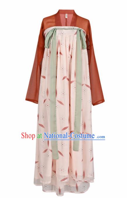 Chinese Ancient Drama Tang Dynasty Court Lady Hanfu Dress Traditional Historical Costume for Women