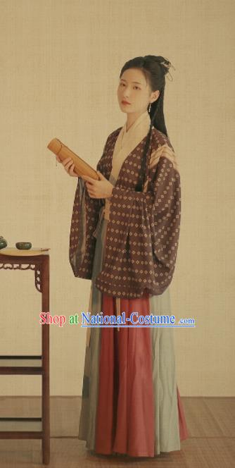 Chinese Ancient Drama Jin Dynasty Palace Princess Hanfu Dress Traditional Court Lady Historical Costume for Women