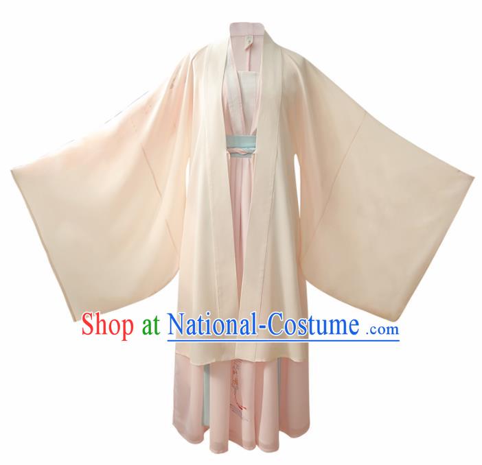 Chinese Ancient Song Dynasty Embroidered Hanfu Dress Traditional Drama Nobility Lady Historical Costume for Women