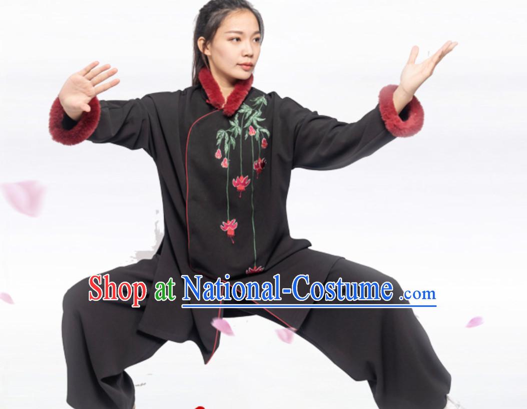 Winter Wear Top Chinese Traditional Competition Championship Professional Tai Chi Uniforms Taiji Kung Fu Wing Chun Kungfu Tai Ji Sword Master Clothing Suits Clothing Complete Set