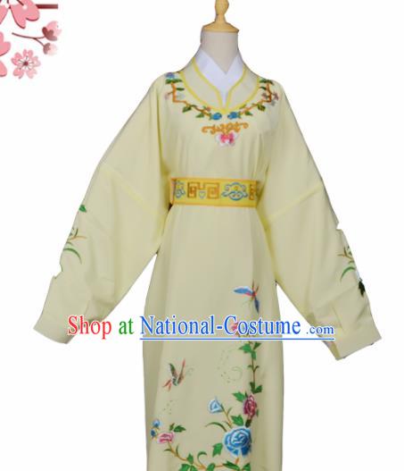 Handmade Chinese Beijing Opera Niche Costume Peking Opera Scholar Jia Baoyu Yellow Clothing for Men