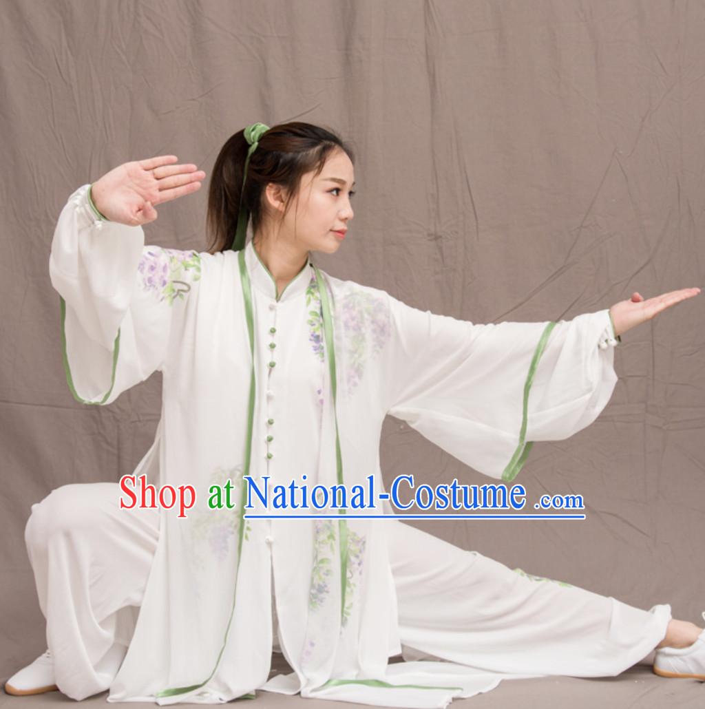 Grape Good Meaning Top Chinese Classical Competition Championship Professional Tai Chi Uniforms Taiji Kung Fu Wing Chun Kungfu Tai Ji Sword Master Dress Clothing Suits Clothing Clothes Complete Set