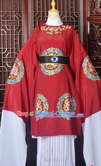 Handmade Chinese Beijing Opera Old Women Red Costume Peking Opera Actress Embroidered Dress for Women