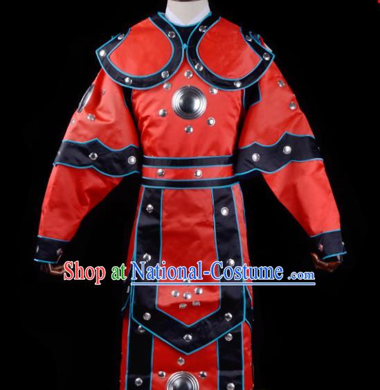 Handmade Chinese Beijing Opera Costume Traditional Peking Opera Takefu Embroidered Red Robe for Men