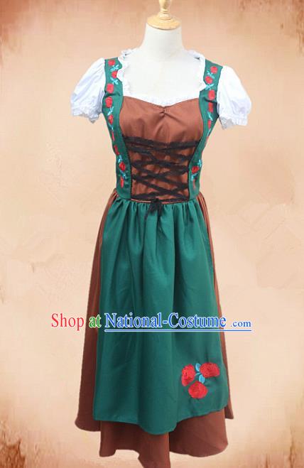 Europe Medieval Traditional Maidservant Costume European Farmwife Dress for Women