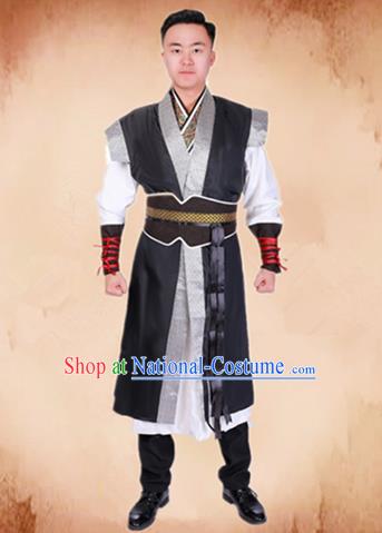 Chinese Traditional Ancient Swordsman Costume Han Dynasty General Clothing for Men