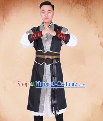 Chinese Traditional Ancient Swordsman Costume Han Dynasty General Clothing for Men