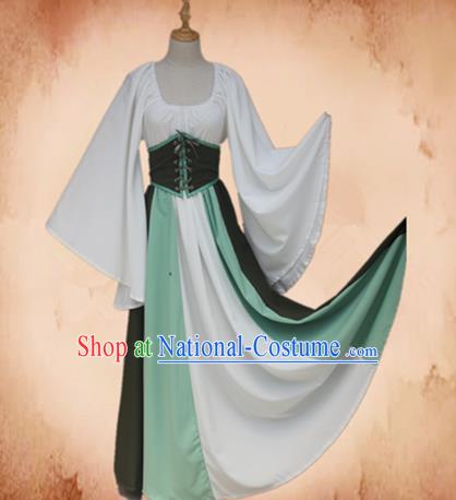 Europe Medieval Traditional Young Lady Costume European Maidservant Dress for Women