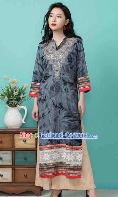 Asian India Traditional Punjabi Costumes South Asia Indian National Informal Grey Blouse and Pants for Women