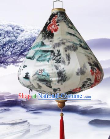 Handmade Traditional Chinese Lantern Ceiling Lanterns Ink Painting Lanterns New Year Lantern