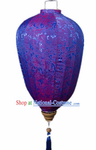 Handmade Traditional Chinese Lantern Ceiling Lamp Blue Lanterns New Year Lantern