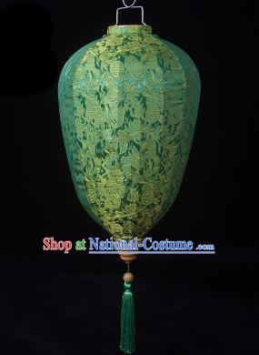 Handmade Traditional Chinese Lantern Ceiling Lamp Green Lanterns New Year Lantern