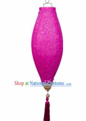 Handmade Chinese Traditional Lantern Rosy Silk Lanterns Ceiling Lamp New Year Lantern