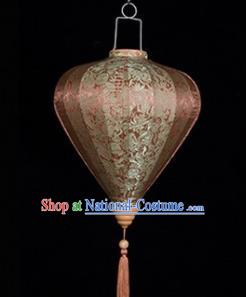 Chinese Traditional Lantern Handmade Brown Lanterns Ceiling Lamp New Year Lantern