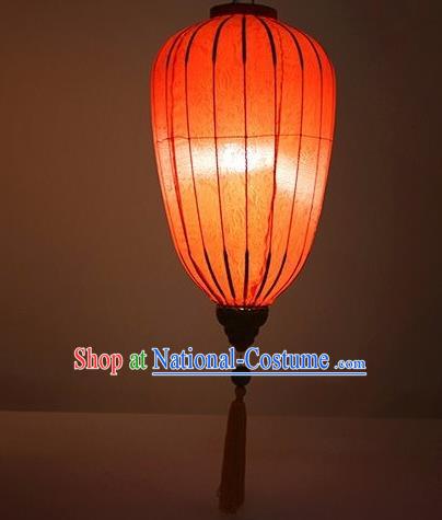 Chinese Traditional Lantern Handmade Orange Lanterns Ceiling Lamp New Year Lantern