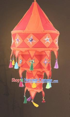 Chinese Traditional New Year Lantern Handmade Red Lanterns Ceiling Lamp