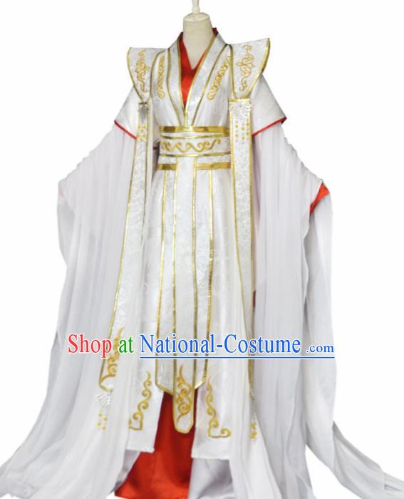 Traditional Chinese Tang Dynasty Swordsman Clothing Ancient Crown Prince Costume for Men