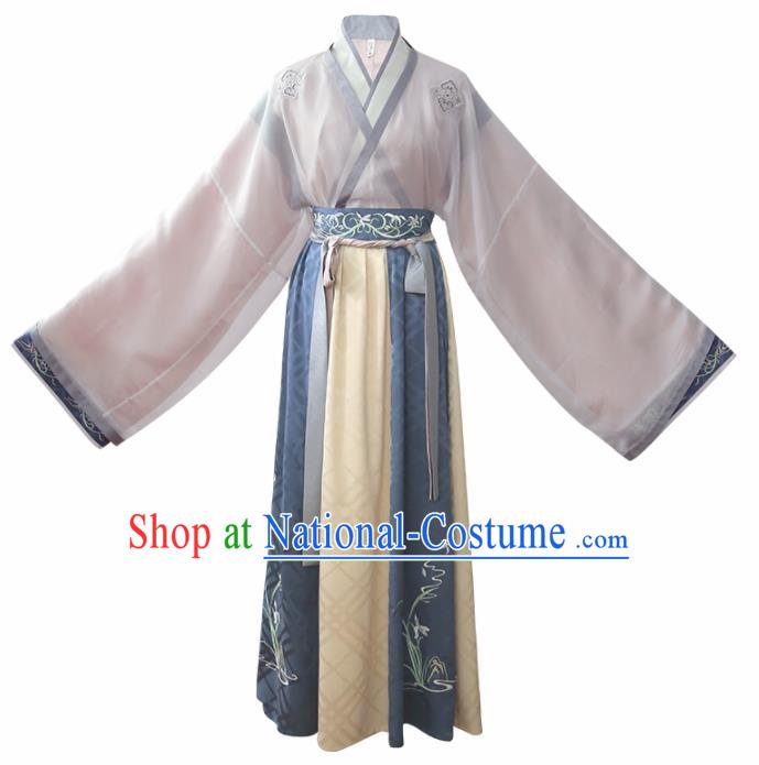 Ancient Chinese Jin Dynasty Court Princess Hanfu Dress Traditional Palace Embroidered Historical Costume for Women