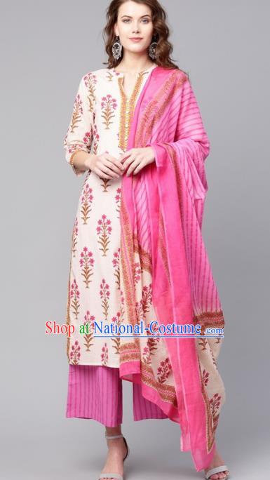 Asian India Traditional Punjabi Costumes South Asia Indian National Informal Blouse and Pants for Women