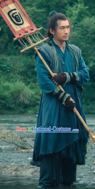 Chinese Drama Hoshin Engi Traditional Ancient Zhou Dynasty Swordsman Ji Fa Historical Costume for Men