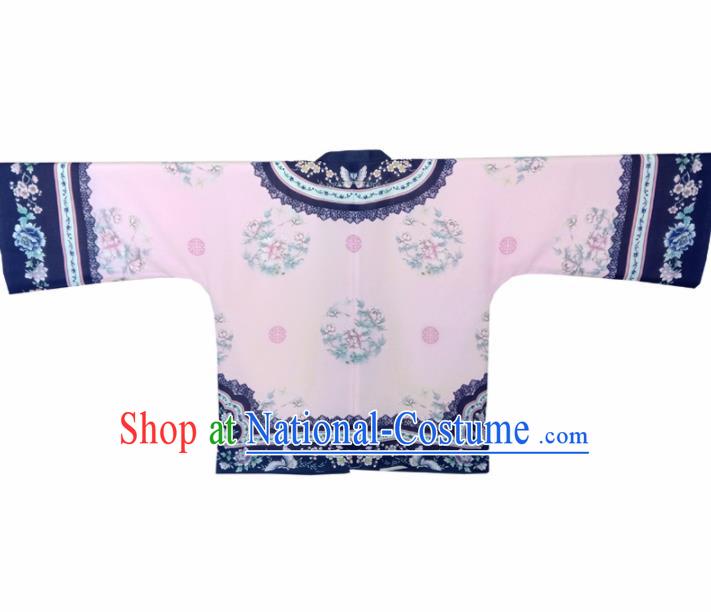 Traditional Chinese Tang Suit Pink Blouse Upper Outer Garment National Costume for Women