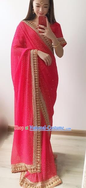 Indian Traditional Court Princess Sari Dress Asian India Bollywood Embroidered Costume for Women