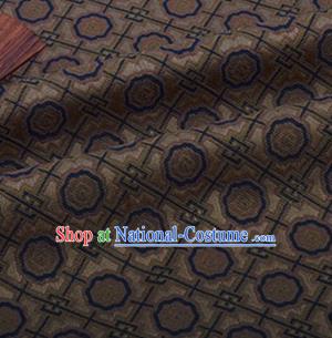 Chinese Traditional Pattern Design Silk Fabric Brown Song Brocade Tang Suit Drapery Material