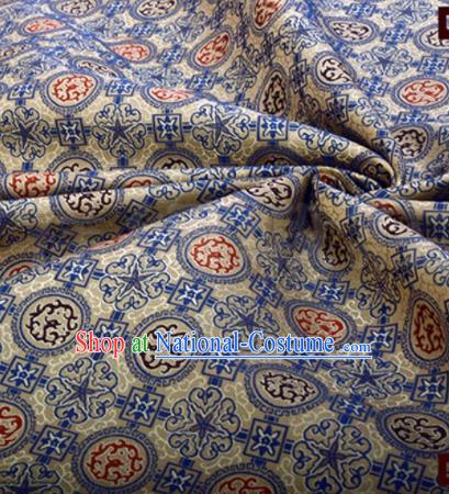 Chinese Traditional Dragons Pattern Design Silk Fabric Song Brocade Tang Suit Drapery Material