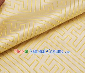 Chinese Traditional Pattern Design Silk Fabric Golden Brocade Tang Suit Fabric Material