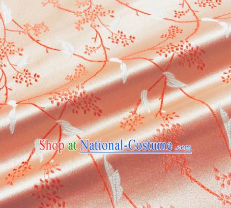 Chinese Traditional Pattern Design Pink Brocade Silk Fabric Tang Suit Fabric Material