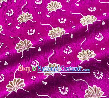 Chinese Traditional Pattern Design Purple Brocade Hanfu Silk Fabric Tang Suit Fabric Material