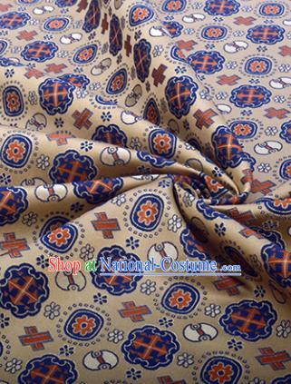 Chinese Traditional Pattern Design Satin Silk Fabric Brown Song Brocade Tang Suit Drapery Material