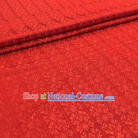 Chinese Traditional Hanfu Silk Fabric Classical Pattern Design Red Brocade Tang Suit Fabric Material