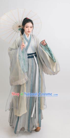 Asian Chinese Jin Dynasty Prince Historical Costume Ancient Swordsman Traditional Hanfu Clothing for Men