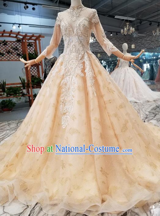 Top Grade Customize Modern Fancywork Full Dress Court Princess Waltz Dance Costume for Women