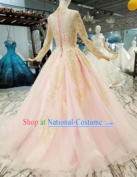 Customize Modern Fancywork Full Dress Top Grade Waltz Dance Costume for Women