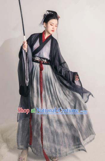 Asian Chinese Jin Dynasty Historical Costume Ancient Court Princess Traditional Hanfu Dress for Women