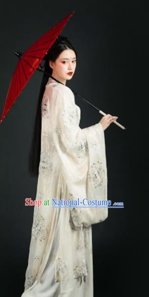 Asian Chinese Ming Dynasty Imperial Consort Historical Costume Ancient Court Lady Traditional Hanfu Dress for Women