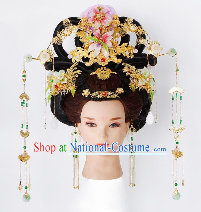 China Ancient Queen Phoenix Coronet Hairpins Chinese Traditional Hanfu Hair Accessories for Women