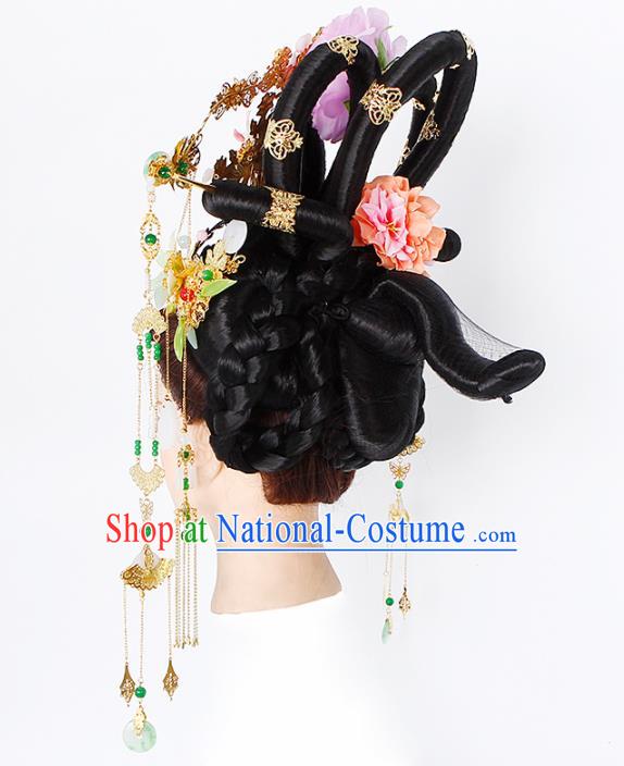 China Ancient Queen Phoenix Coronet Hairpins Chinese Traditional Hanfu Hair Accessories for Women