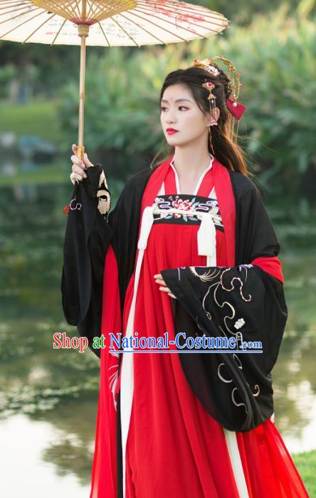 Chinese Traditional Tang Dynasty Aristocratic Lady Historical Costume Ancient Princess Hanfu Dress for Women