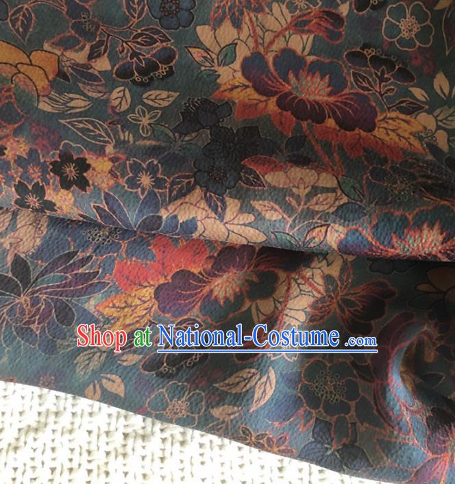 Asian Chinese Traditional Pattern Design Atrovirens Brocade Fabric Silk Fabric Chinese Fabric Asian Material